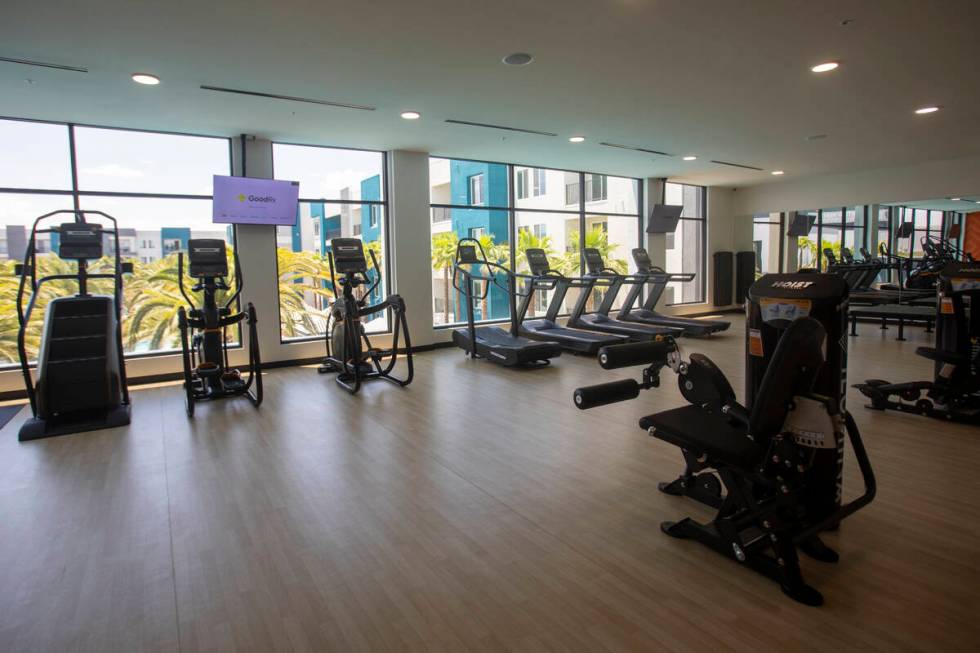 The gym at Schulman Properties’ Ilumina on Raiders Way, Wednesday, July 17, 2024, in Hen ...