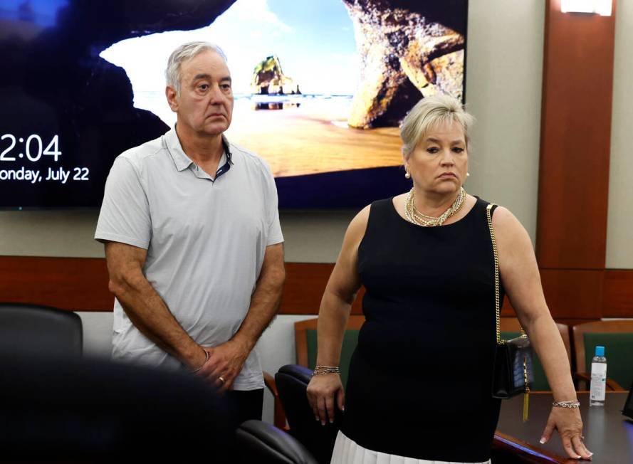 Paul and Julie Page, the parents of shooting victim Ashley Prince, appear in court during a hea ...