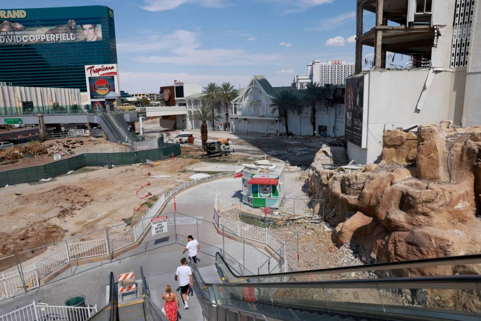 The Tropicana is seen in the process of demolition on the Strip in Las Vegas Monday, July 22, 2 ...