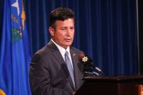 U.S. Marshal Gary Schofield addresses the media at Metro Headquarters in Las Vegas, Thursday, S ...