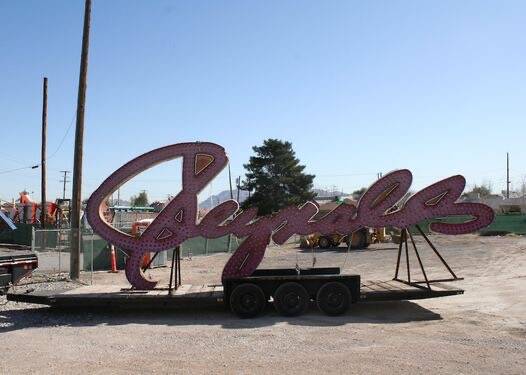 The sign from the Debbie Reynolds Hollywood Hotel, which operated from 1992 to 199 is being res ...