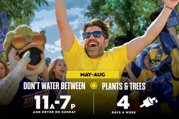 A new ad from the Southern Nevada Water Authority features Aviators mascot Spruce. (SNWA)
