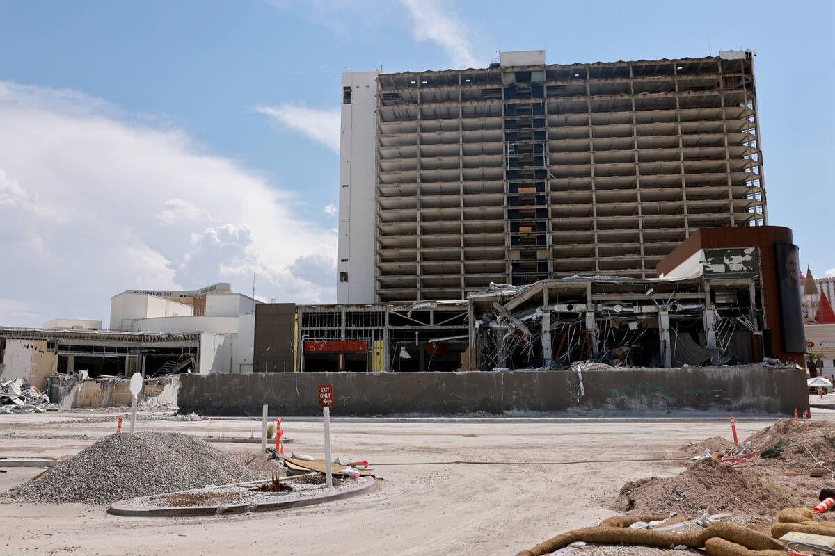 The Tropicana is seen in the process of demolition on the Strip in Las Vegas Monday, July 22, 2 ...