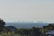 The Las Vegas Strip is seen from Lone Mountain and the 215 Beltway in Las Vegas on Saturday, Ju ...