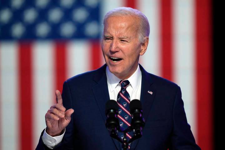 President Joe Biden speaks in Blue Bell, Pa., Friday, Jan. 5, 2024. (AP Photo/Matt Rourke)