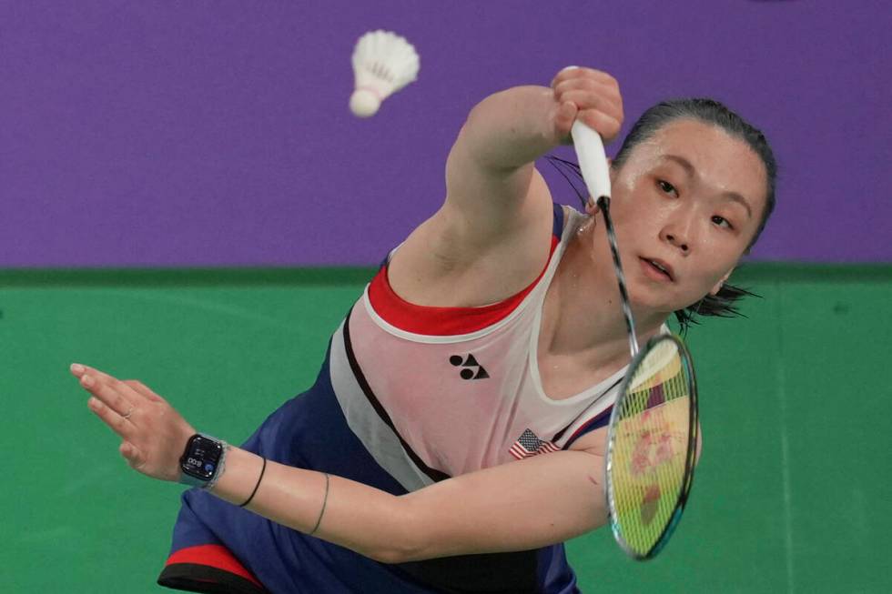 United States' Zhang Beiwen plays against Australia's Tiffany Ho during their women's singles b ...