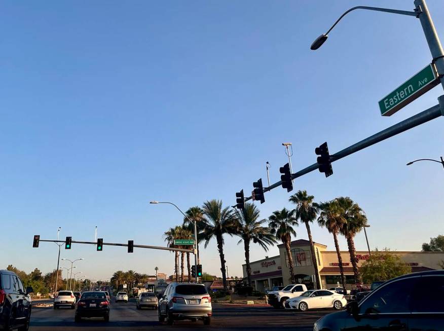 Traffic on Eastern Avenue approaching Sunridge Heights Parkway on Friday, July 26, 2024. (Mick ...