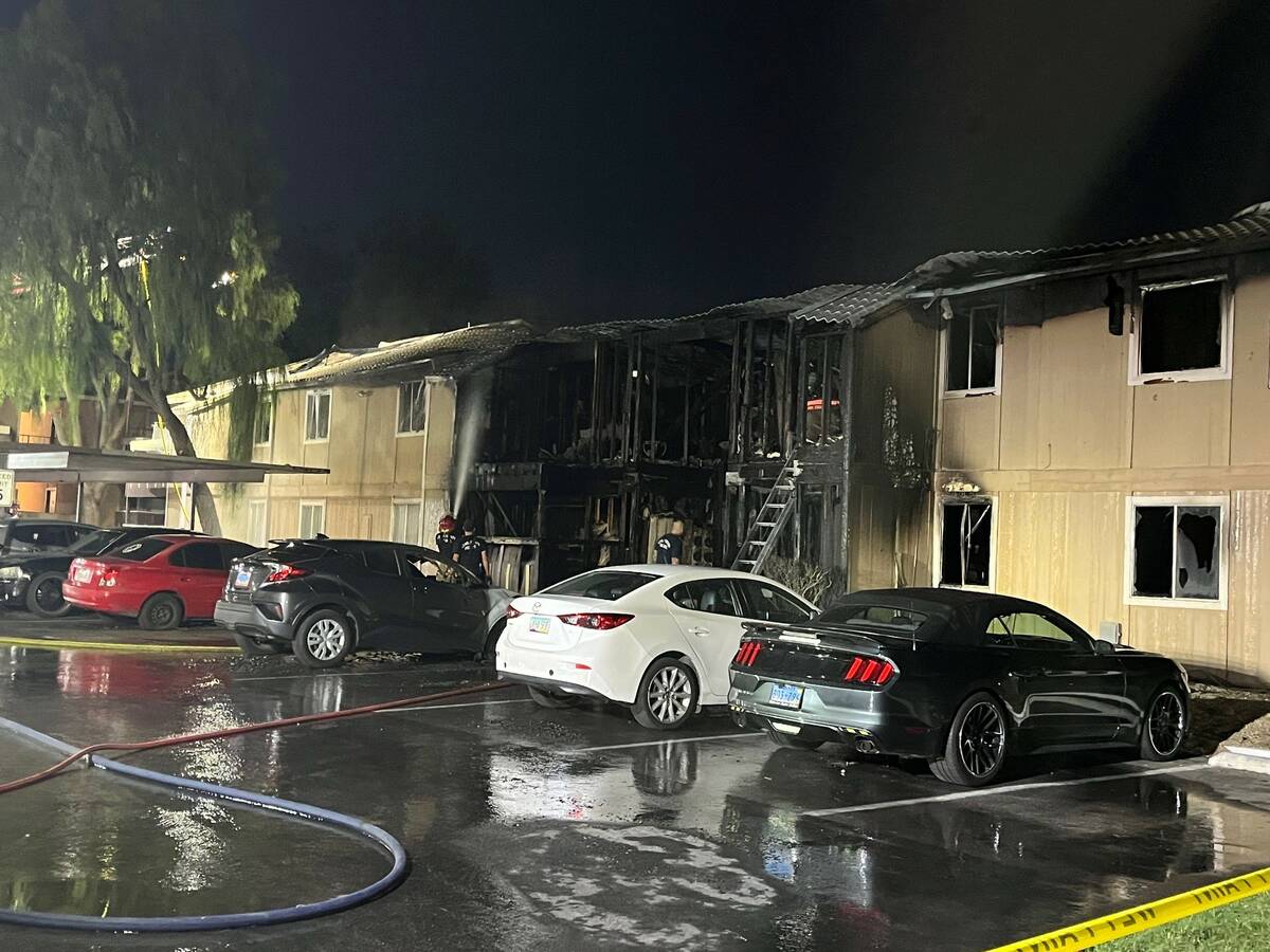 Aftermath of the structure fire at 3937 Spencer Street on July 28, 2024. (American Red Cross of ...