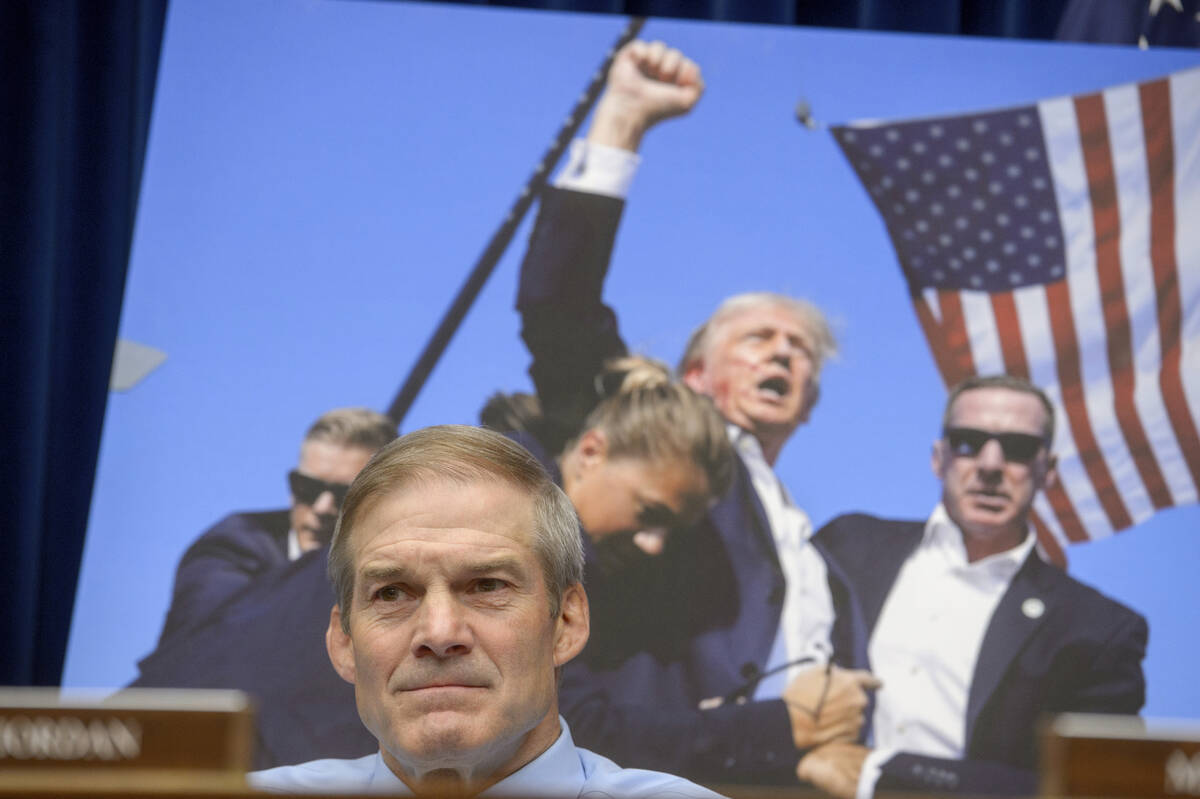 Rep. Jim Jordan, R-Ohio, listens as U.S. Secret Service Director Kimberly Cheatle testifies bef ...