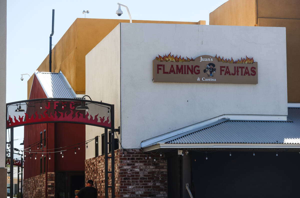 Juan’s Flaming Fajitas & Cantina at 16 S. Water Street in Henderson is seen Monday, July 29, ...