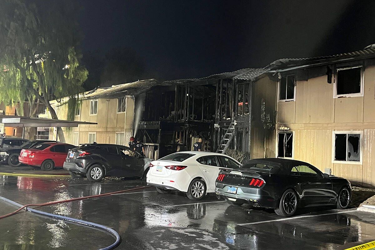 Aftermath of the structure fire at 3937 Spencer Street on July 28, 2024. (American Red Cross of ...