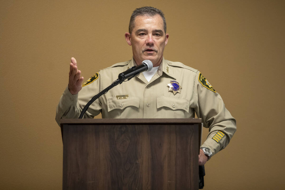 Undersheriff Andrew Walsh speaks during the Metropolitan Police Department’s commendatio ...