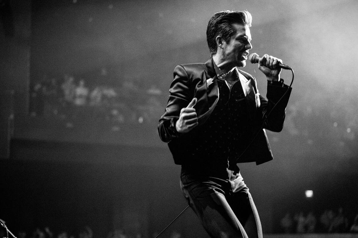 Brandon Flowers of The Killers is shown at the Chelsea at the Cosmopolitan of Las Vegas on Sund ...