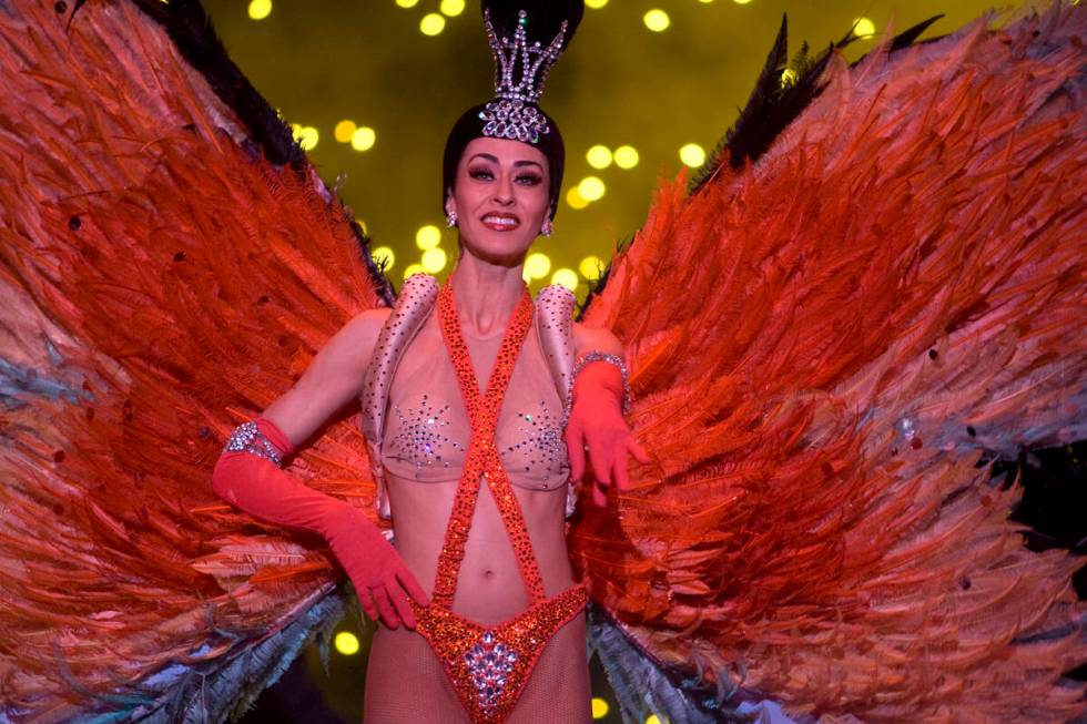 K.M. CANNON/LAS VEGAS REVIEW-JOURNAL A showgirl performs in Les Folies Bergere at the Tropican ...