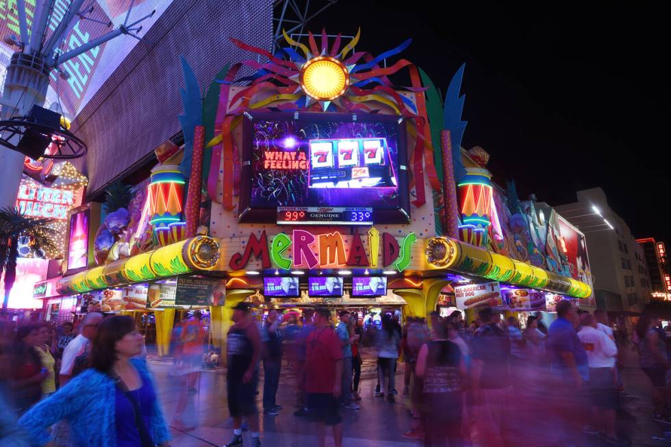 Mermaids Casino is seen at the Fremont Street Experience Saturday, June 25, 2016. Mermaids Casi ...