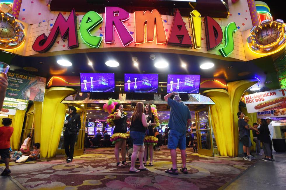 Mermaids Casino is seen at the Fremont Street Experience Saturday, June 25, 2016. Mermaids Casi ...