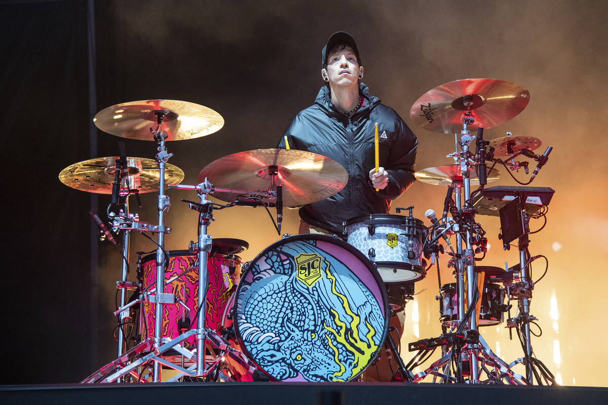 Josh Dun of Twenty One Pilots performs at the BottleRock Napa Valley Music Festival at Napa Val ...