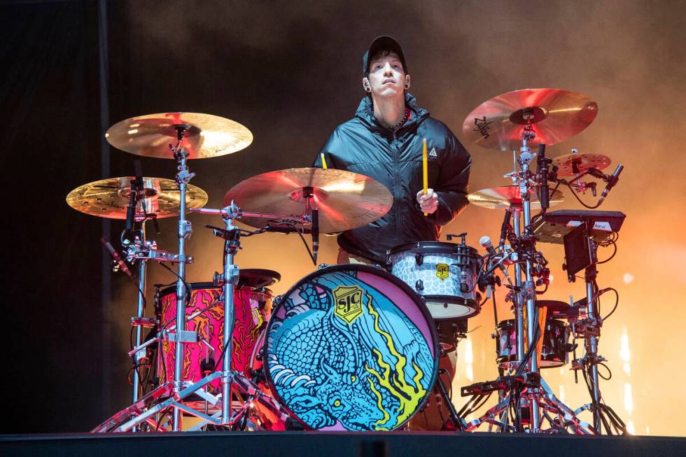 Josh Dun of Twenty One Pilots performs at the BottleRock Napa Valley Music Festival at Napa Val ...