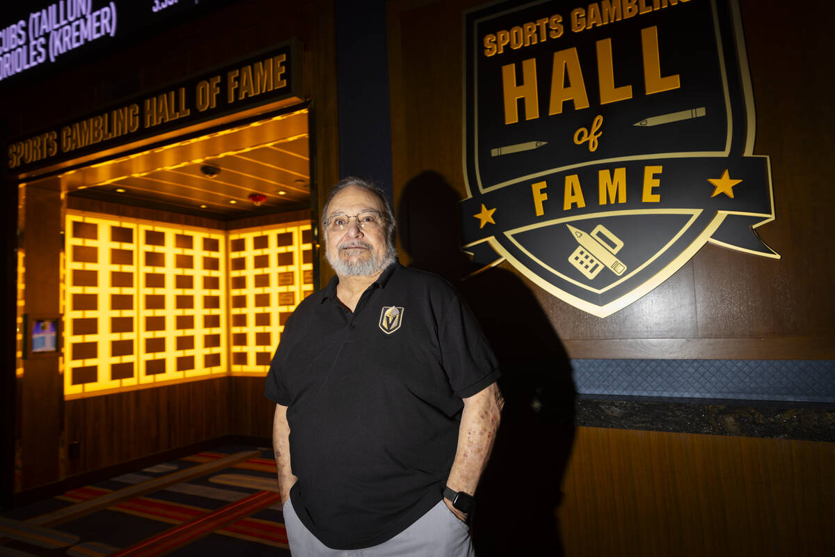 Vic Salerno, who is slated to be inducted to the Sports Gambling Hall of Fame, poses for a port ...