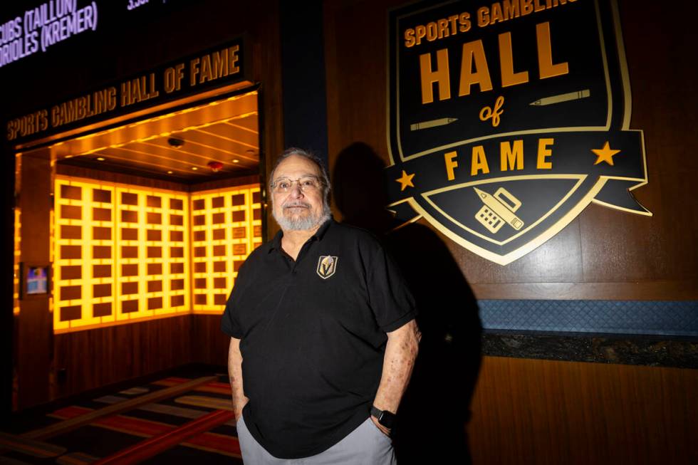 Vic Salerno, who is slated to be inducted to the Sports Gambling Hall of Fame, poses for a port ...