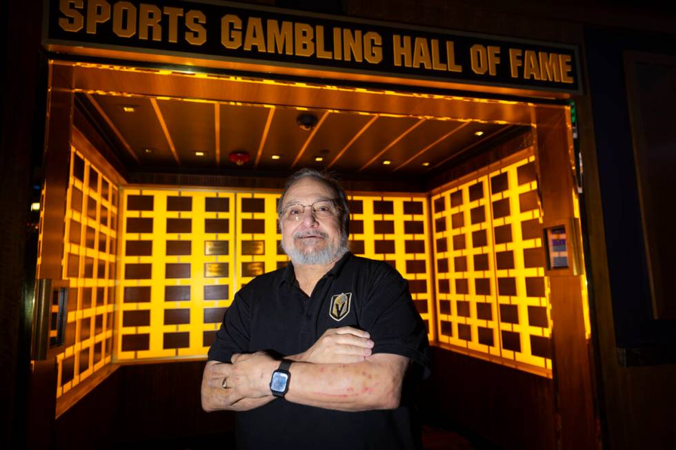 Vic Salerno, who is slated to be inducted to the Sports Gambling Hall of Fame, poses for a port ...