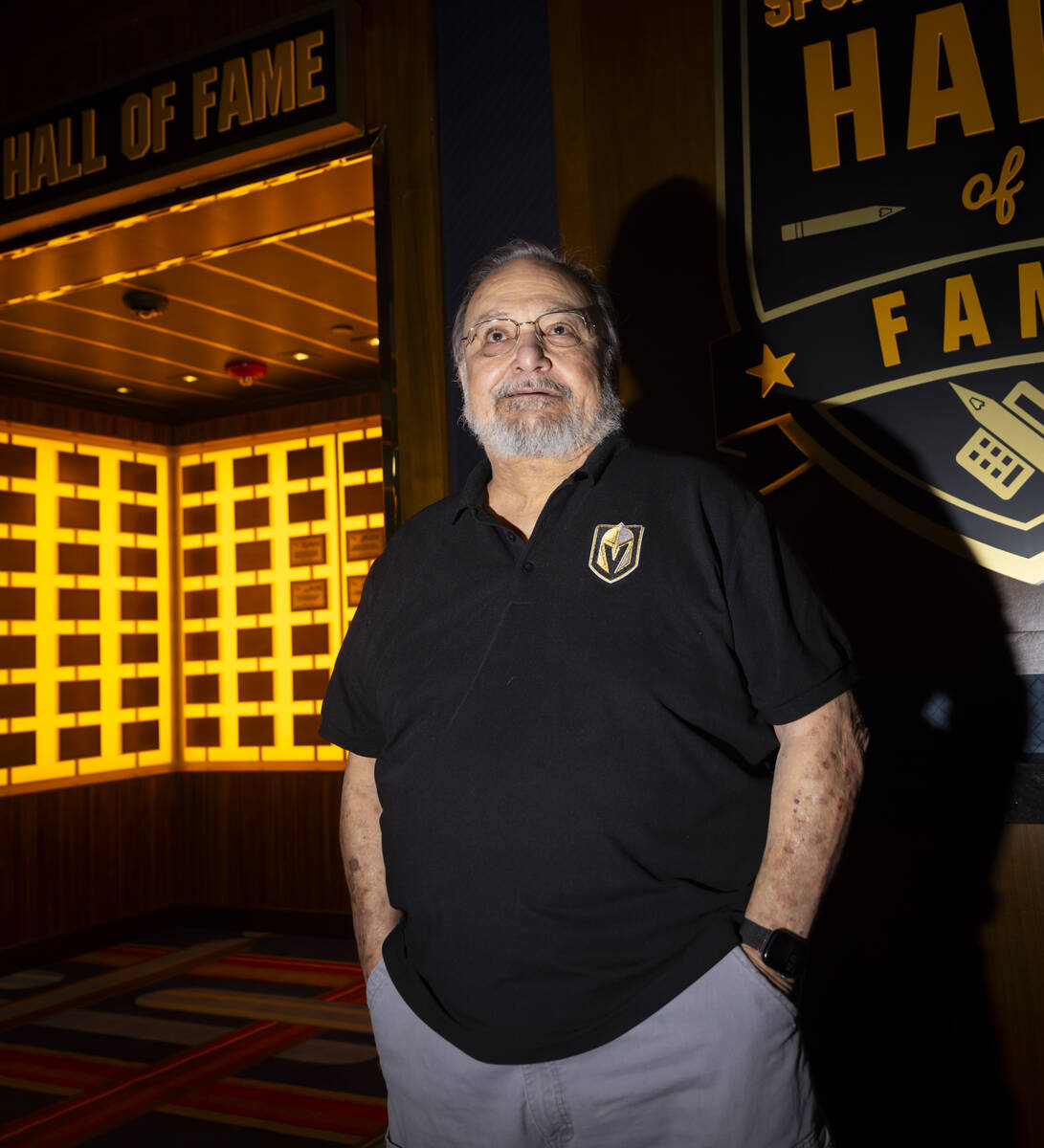 Vic Salerno, who is slated to be inducted to the Sports Gambling Hall of Fame, poses for a port ...