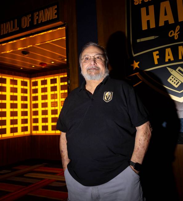 Vic Salerno, who is slated to be inducted to the Sports Gambling Hall of Fame, poses for a port ...