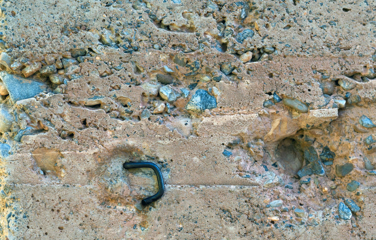 A metal piece apart of the remaining foundation of the former Horace Wilson homestead off the P ...