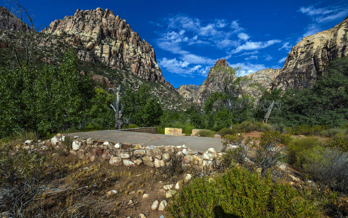 The foundation remains at the former Horace Wilson homestead off the Pine Creek Trail in the Re ...