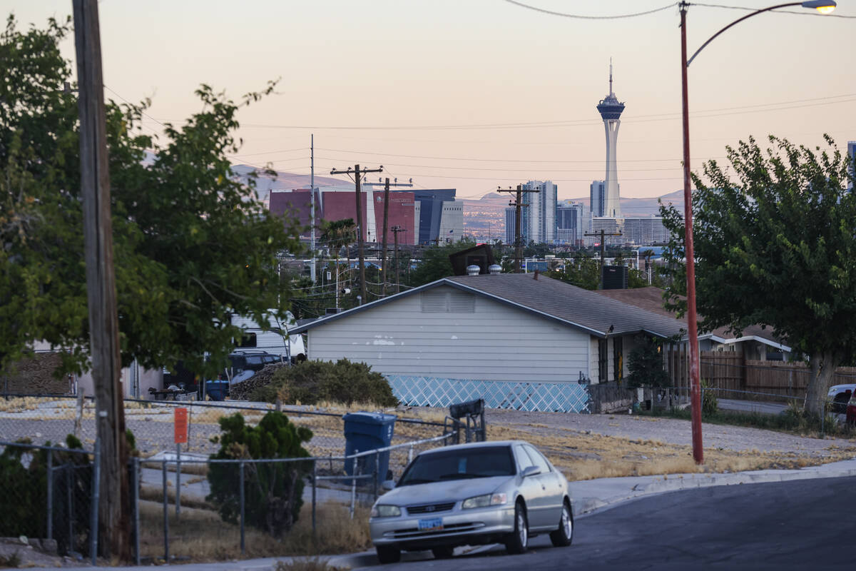 The Windsor Park neighborhood in North Las Vegas, Monday, Aug. 19, 2024. A developer landed a g ...