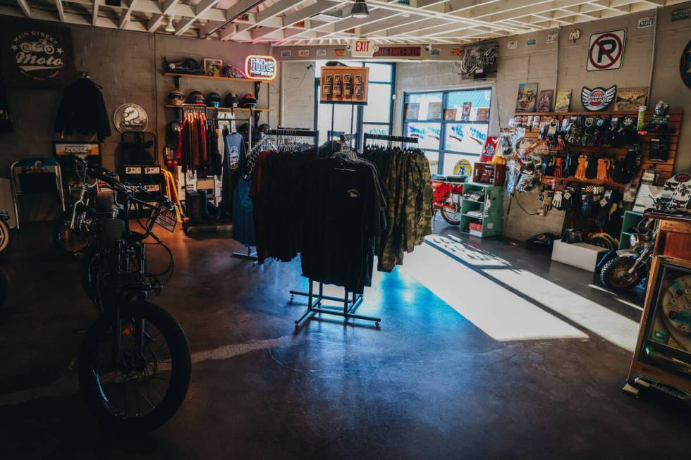 The shop inside of Main Street Moto is seen on Thursday, Jan. 11, 2024, in Las Vegas. (Madeline ...