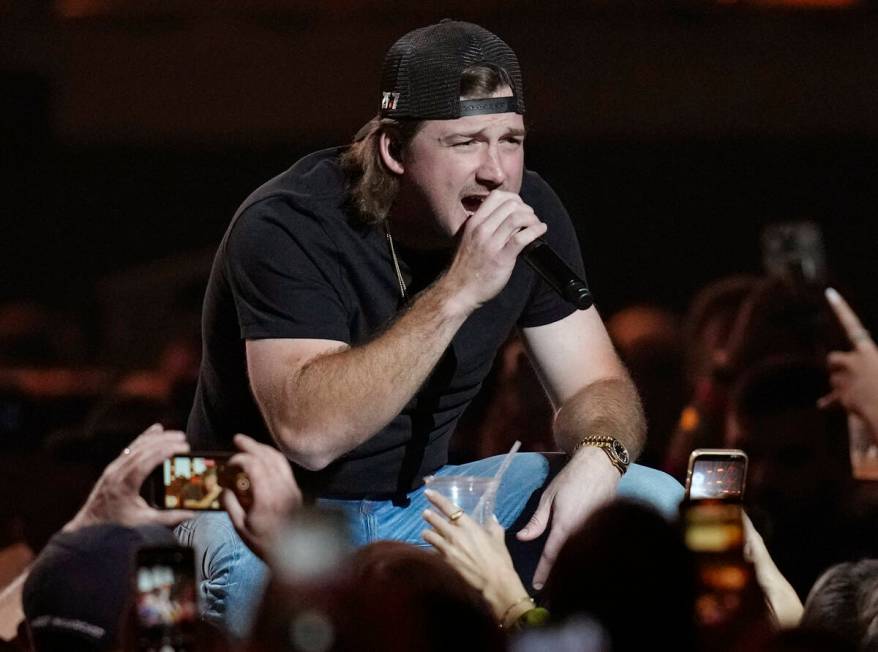 FILE - Morgan Wallen performs on the first night of the 2022 iHeartRadio Music Festival in Las ...