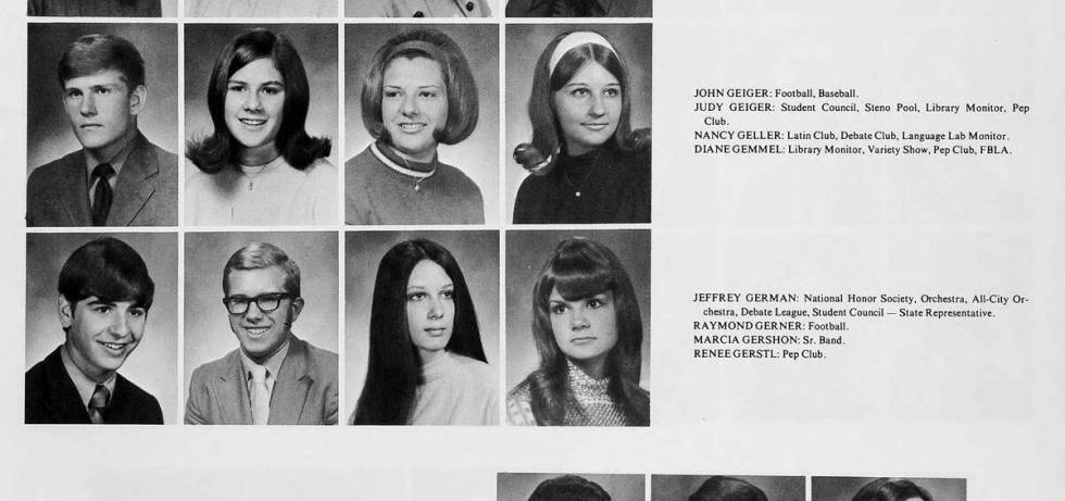 Jeff German, seen in his high school yearbook, was active in various student activities in John ...