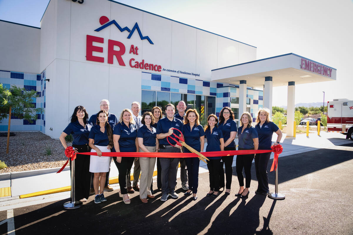 Henderson Hospital opened its newest freestanding emergency room, the ER at Cadence, Aug. 15. ( ...