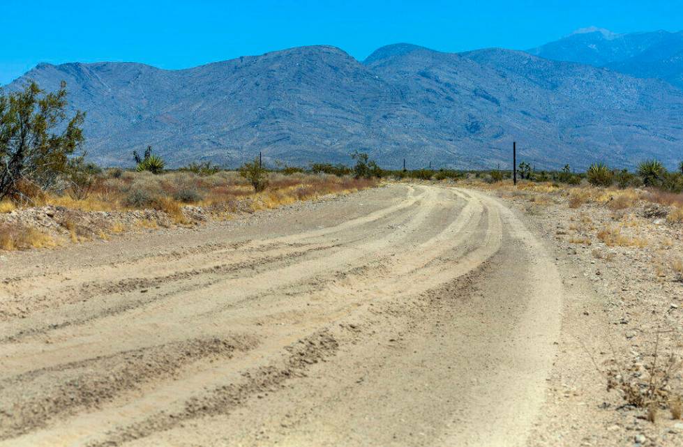 An existing dirt road winds its way out to the new Spaceport property on Saturday, July 27, 202 ...