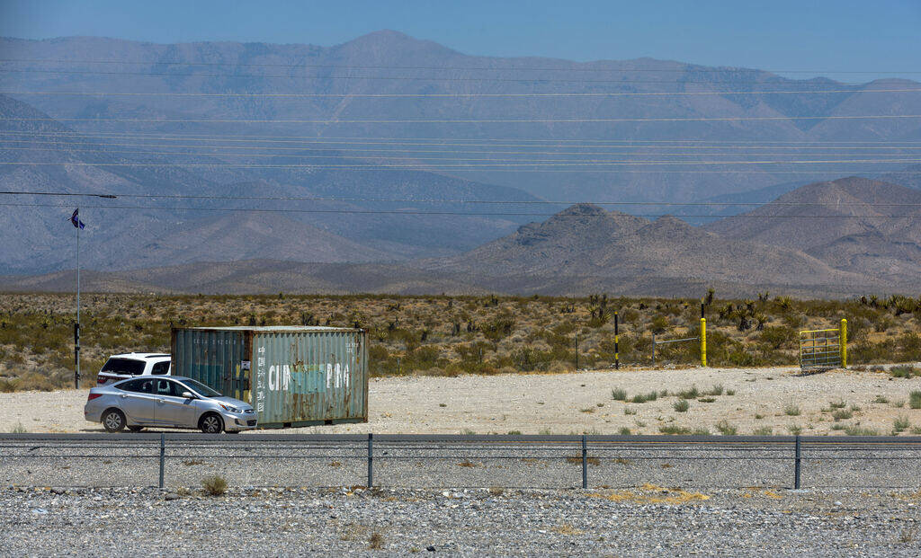 The entry gate off of SR 160 to the new Spaceport property on Saturday, July 27, 2024, outside ...