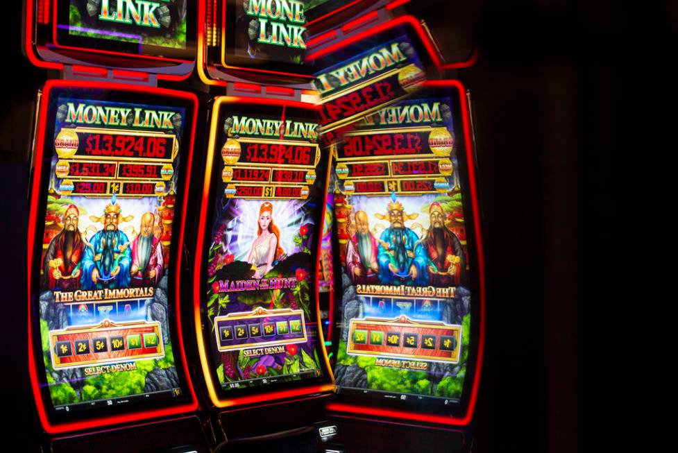 File - Slot machines at Circa on Thursday, May 19, 2022, in Las Vegas. (Steel Brooks/Las Vegas ...