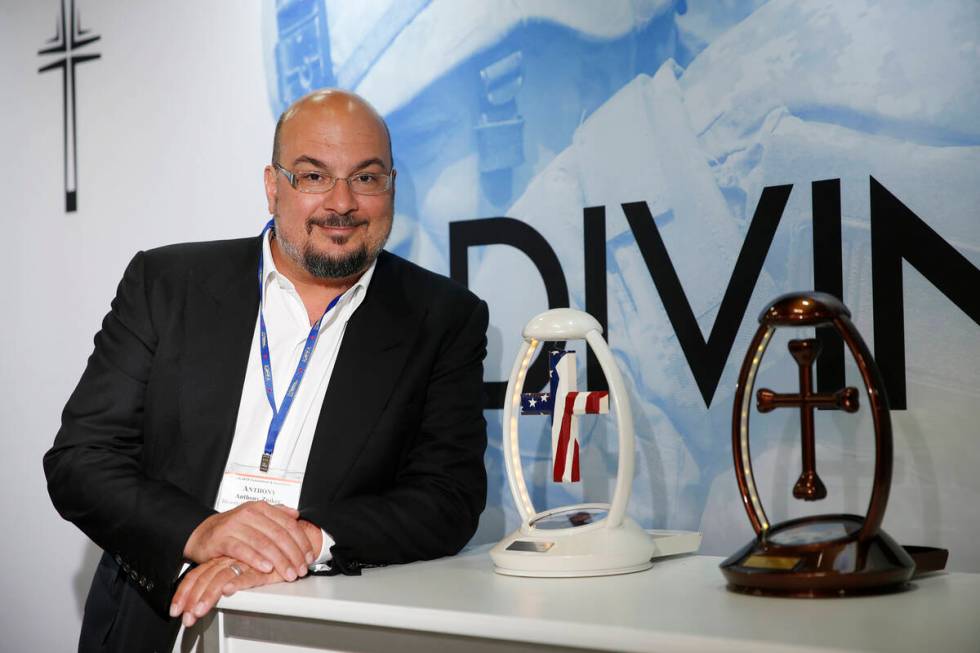 Anthony Zuiker, creator of CSI television shows and founder of Divinity, during the display the ...