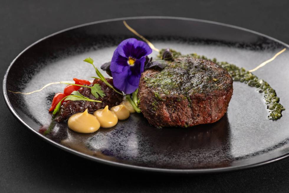 An 8-ounce filet mignon is half off during the Social Hour at Scotch 80 Prime in The Palms near ...