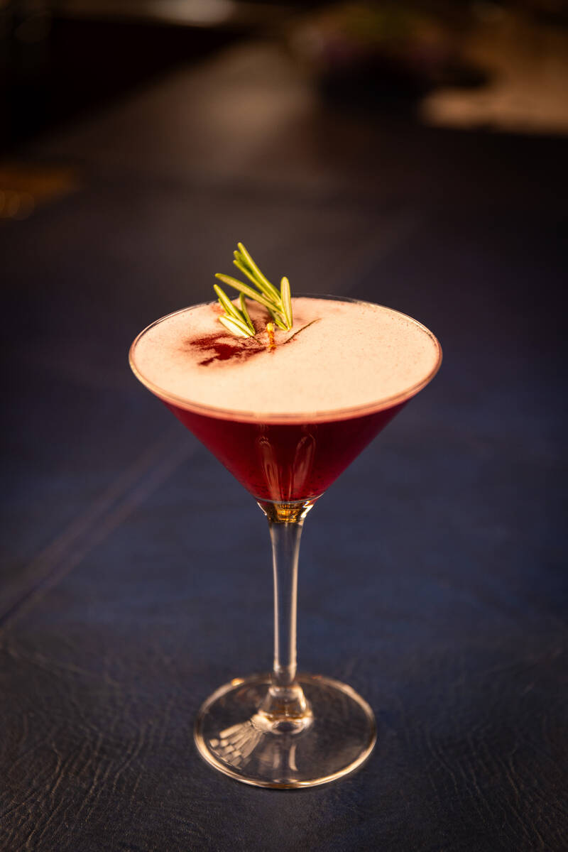 A Rambling Rose cocktail is half off during the Social Hour at Scotch 80 Prime in The Palms nea ...