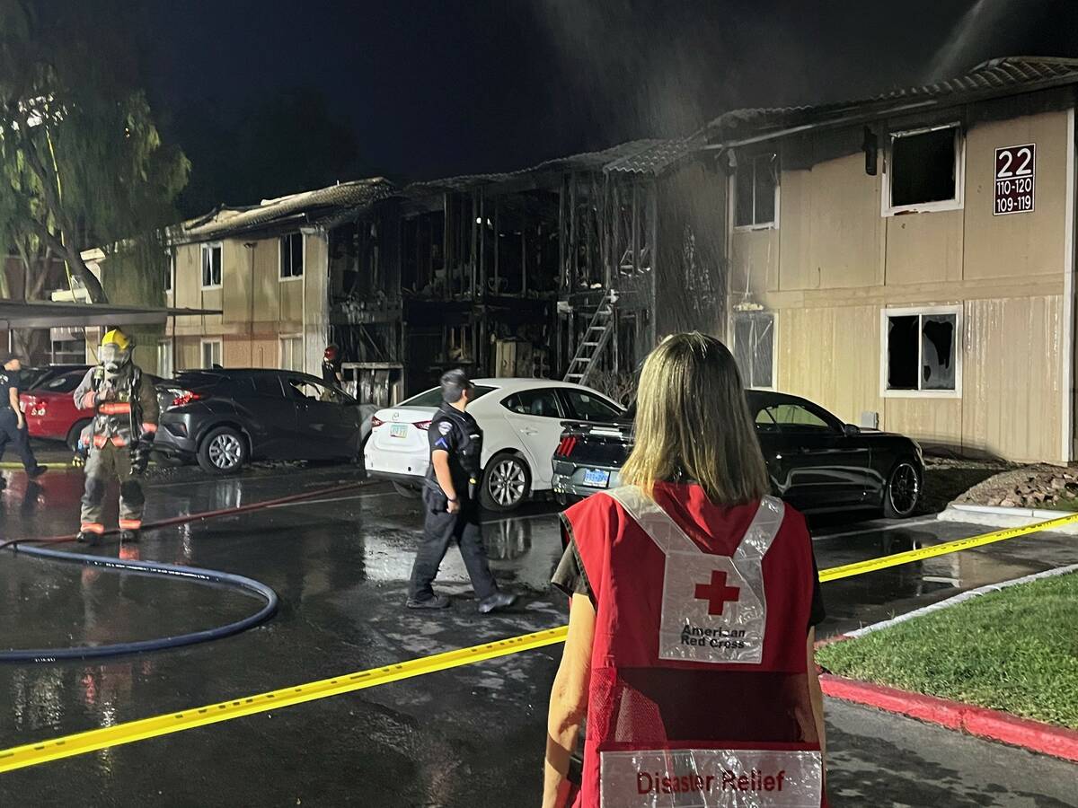 Aftermath of the structure fire at 3937 Spencer Street on July 28, 2024. (American Red Cross of ...