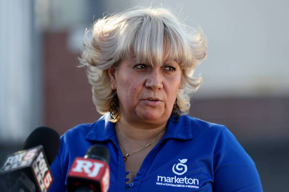 Luby Grunden, a spokesperson for the family of Alexander Maceo-Sanabria, speaks during a news c ...