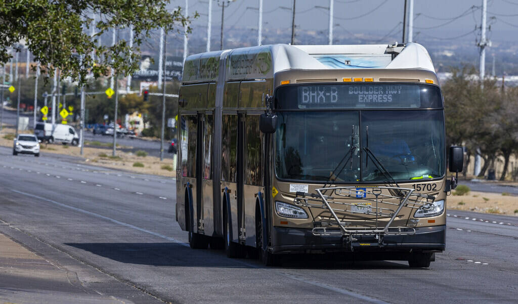 The Reimagine Boulder Highway project will feature designated bus lanes, adjacent bicycle track ...