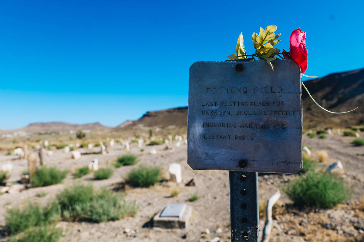 The Potters Field, which is a graveyard for unknown people, is seen at the Goldfield Graveyard ...