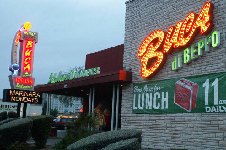 Buca di Beppo at 412 E. Flamingo Road in Las Vegas. (File/Las Vegas Review-Journal)