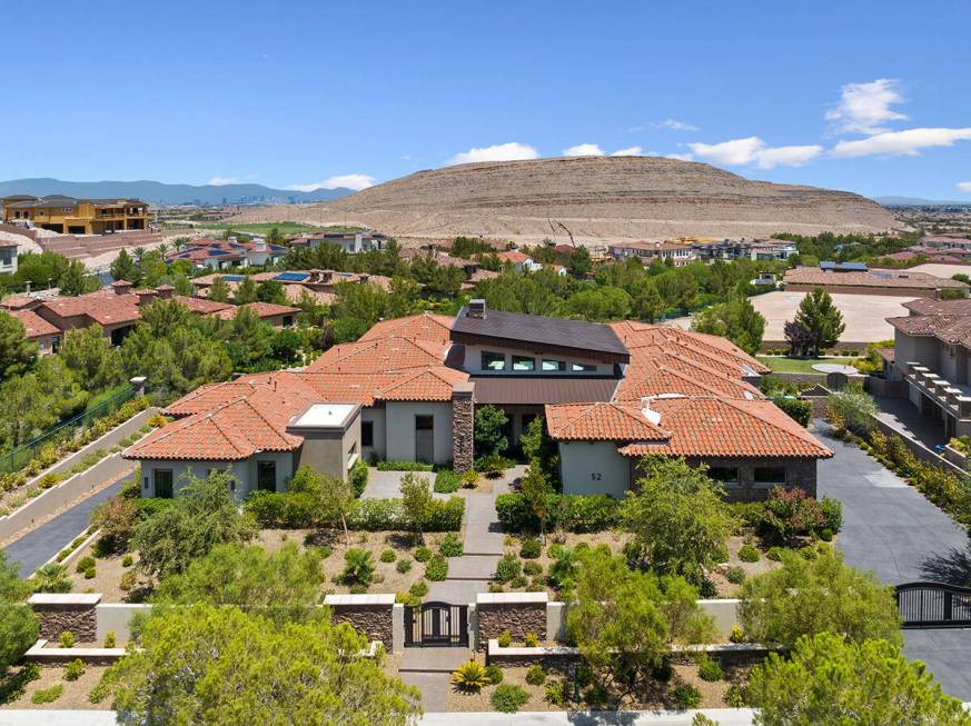 Derek Carr’s estate on Olympia Canyon Way has seven bedrooms, seven full baths, two partial b ...