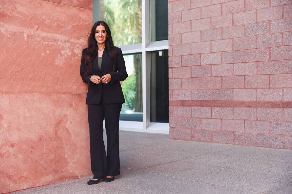 Newly appointed District Court Judge Tina Talim poses for a portrait outside of the Regional Ju ...