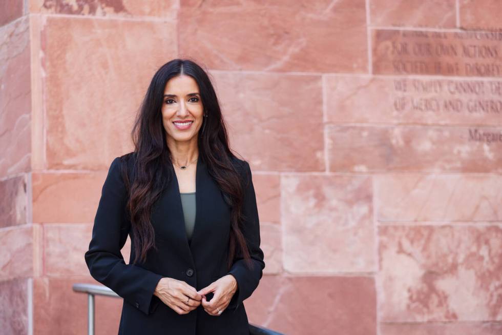 Newly appointed District Court Judge Tina Talim poses for a portrait outside of the Regional Ju ...