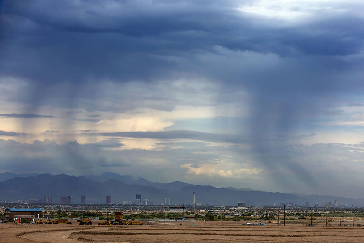 Rain is possible in the Las Vegas Valley on Thursday, Aug. 8, 2024, according to the National W ...