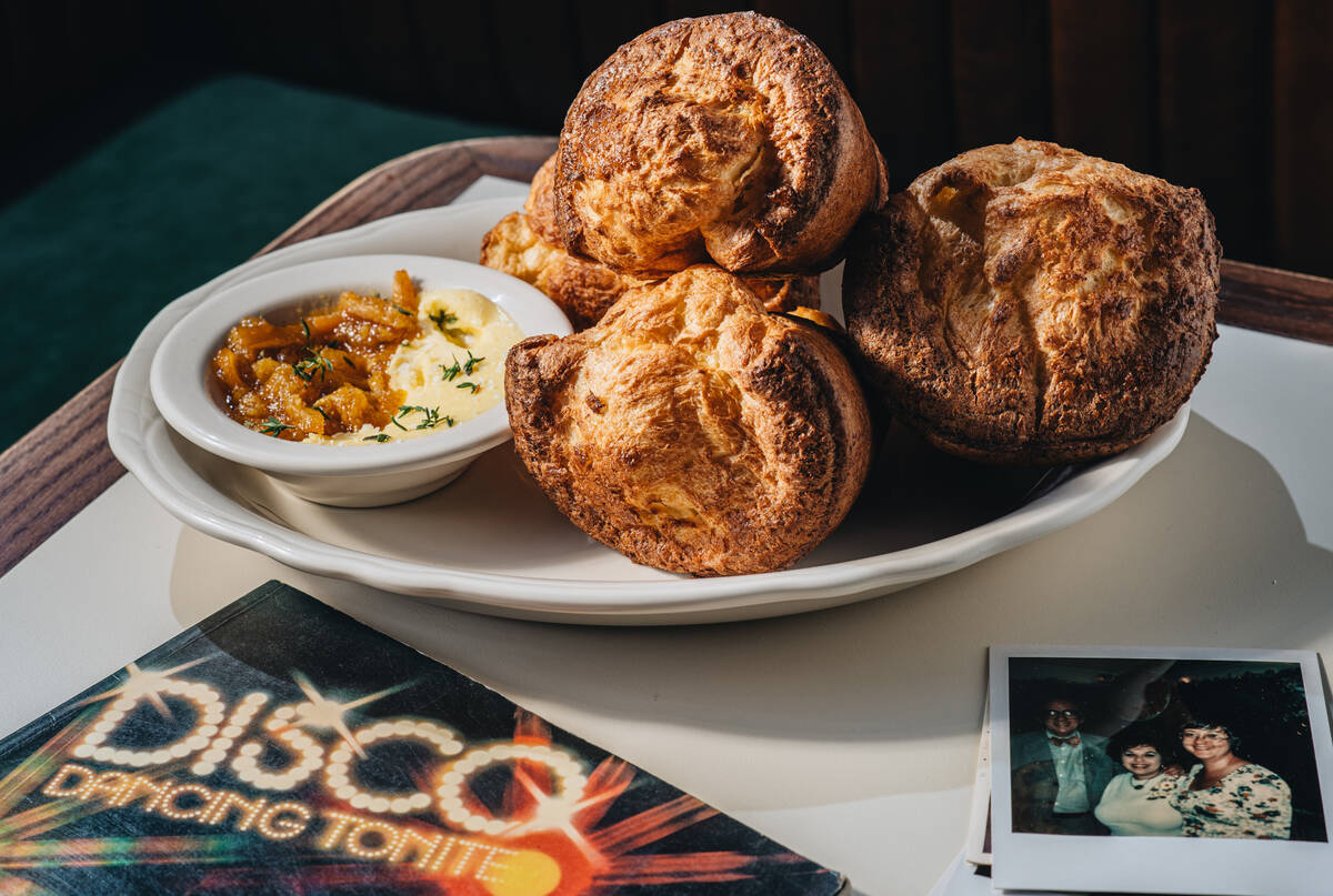 Elevated popovers from Diner Ross, a restaurant debuting in August 2024 within the "DiscoShow" ...